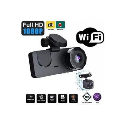 Üç Kameralı 1080 Full Hd G Sensör Özelikli Geri Görüşlü Araç İçi Kamera