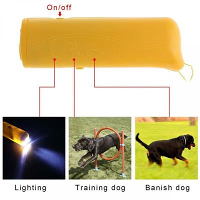 Ultrasonik Köpek Kovucu Cihaz Taşınabilir Köpek Eğitim Cihazı Led Işıklı Training Dog Banish Dog Pil Hediyeli 3 in 1 Köpek Kovma Cihazı