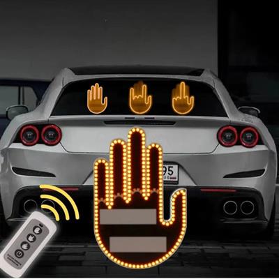 Uzaktan Kumandalı El Orta Parmak Led Araba İçi Led 3 Farklı Mod