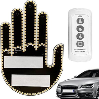 Uzaktan Kumandalı El Orta Parmak Led Araba İçi Led 3 Farklı Mod