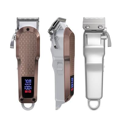 Volemi V-0092 Profesyonel Saç Kesme Makinesi Dijital Ekranlı USB Şarjlı Erkek Kuaför Tıraş Makinesi 10 Taraklı Led Göstergeli Saç Ve Sakal Traş Makinesi