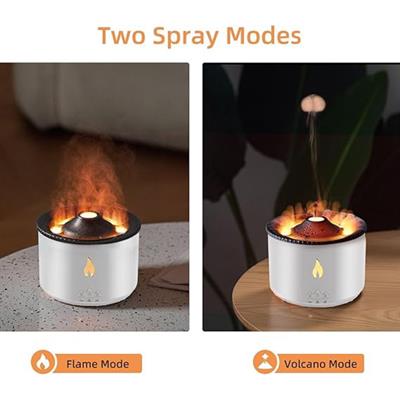 Volkanik Alev Yanardağ Hava Nemlendirici 300 ml Işıklı Aroma Difüzörü