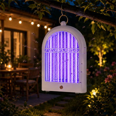 W11 Şarjlı UV Işıklı Elektrikli Sinek ve Sivrisinek Öldürücü Lamba Type C Şarjlı Asılabilir Böcek Kovucu 