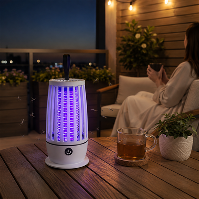 W2 Şarjlı Elektrikli Sivrisinek Öldürücü Lamba UV Işıklı 2000 mAh Sessiz Sinek Kapanı Gece Lambalı 