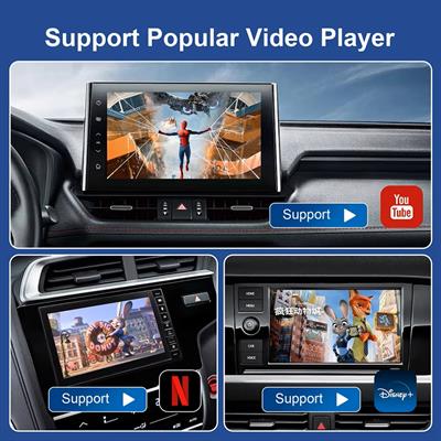 Wireless Carplay Android Auto 4 Çekirdekli Full Hd 1080P Video Oynatmalı Araç İçi Kablosuz Android Box