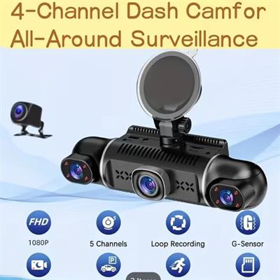 Y10 4 Kameralı Araç İçi Kamera Wifi Destekli Full HD Gece Görüşlü Geniş Açılı Sürüş Kayıt Dash Cam Araç Kamerası