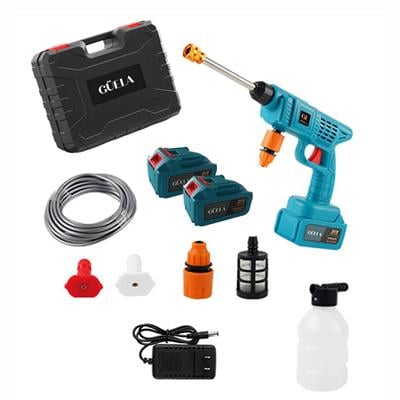 Yeni Model Çift Akülü Şarjlı Yüksek Basınçlı Oto Araba Bahçe Yıkama Ve Temizleme Tabancası Makinesi