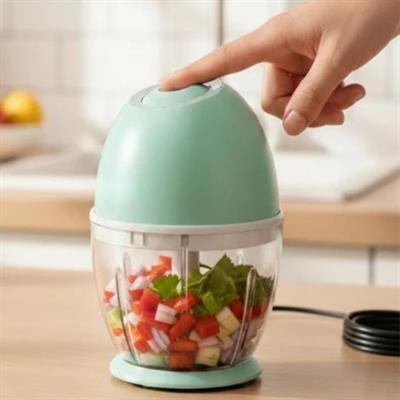 Yeşil SHB7503 Şarjlı Mini Doğrayıcı 450 ml Kablosuz Mutfak Rondosu Sarımsak Sebze Kuruyemiş Doğrayıcı 3 Bıçaklı Pratik Mutfak Robotu 