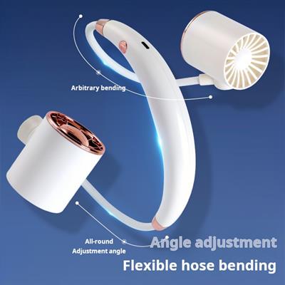 ZB135 Boyun Askılı Şarjlı Çift Fanlı Taşınabilir Serinletici 3 Kademeli USB Vantilatör Fan Esnek Oynar Başlıklı Serinletici