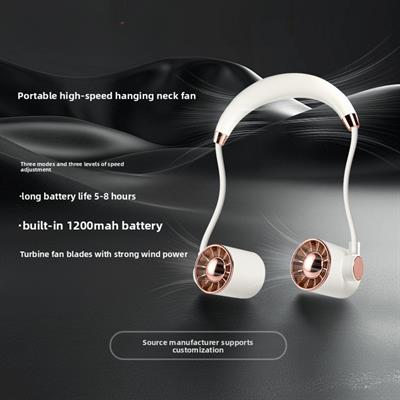 ZB135 Boyun Askılı Şarjlı Çift Fanlı Taşınabilir Serinletici 3 Kademeli USB Vantilatör Fan Esnek Oynar Başlıklı Serinletici