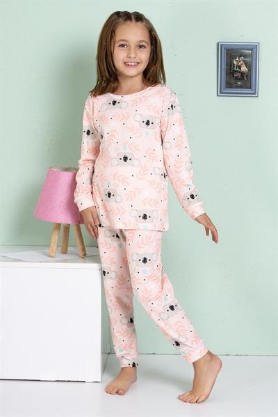 Kız Çocuk Koala Desenli Pijama Takımı 