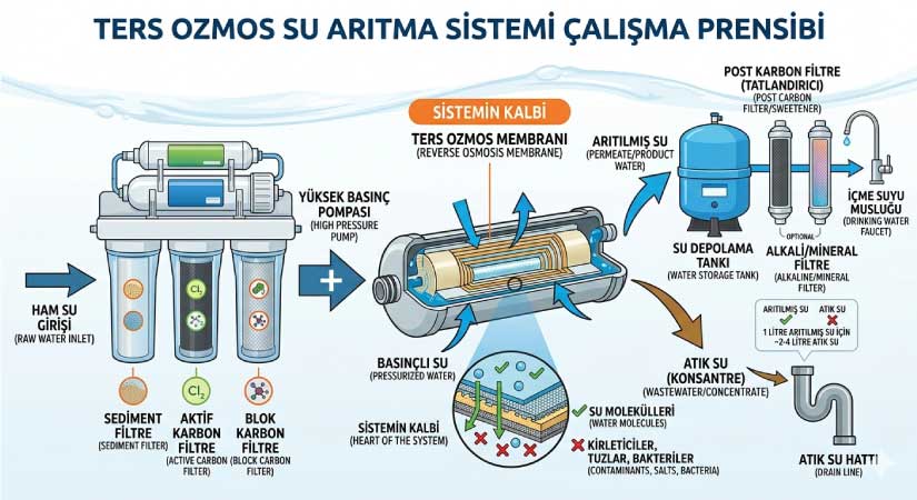 Ters Ozmos Nedir? Nasıl Çalışır, Ne Arıtır? — Kapsamlı Rehber