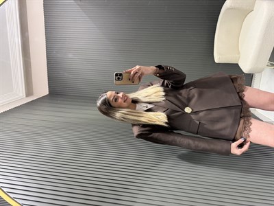 ACI KAHVE BLAZER CEKET 