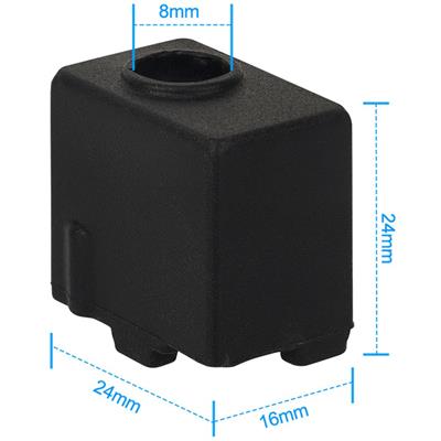 Anycubic Kobra 2 Neo-Plus-Max Isıtıcı Blok Silikon Çorap(Siyah)