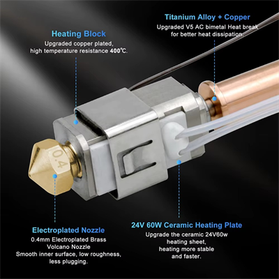 Anycubic Kobra 2 Yükseltilmiş Hotend Seti-0.4mm Pirinç Nozzle