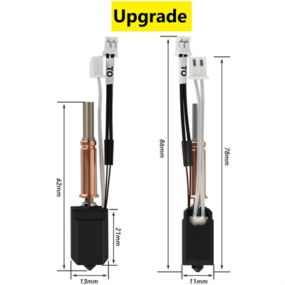 Anycubic Kobra 3 Yükseltilmiş Hotend Seti(Sertleştirilmiş Çelik Nozzle)-24v 60W