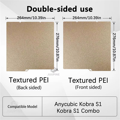 Anycubic Kobra S1 Çift Taraflı Pütürlü Pei Yay Çeliği Tabla-264x276mm