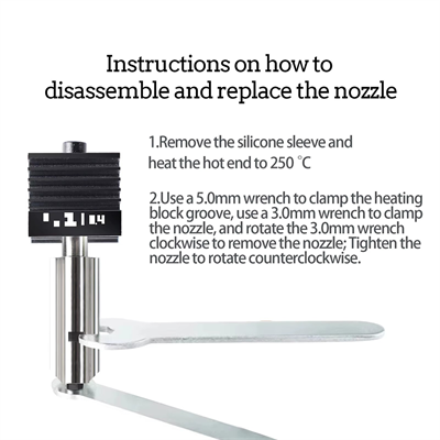 Bambu Lab H2D Sertleşleştirilmiş Çelik Mekanik Hotend Kiti-0.4mm