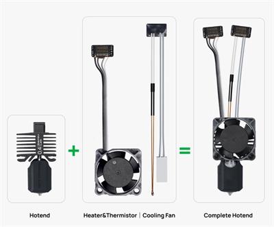 Bambu Lab P1 Serisi 0.4mm Hotend Seti-Sertleştirilmiş Çelik-FAH001-P