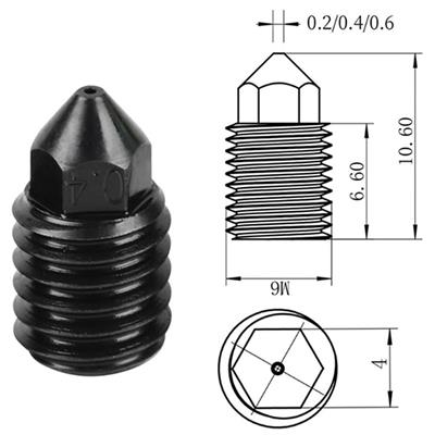 Bambu Lab Sertleştirilmiş Çelik Nozzle 500°C(0.4mm)