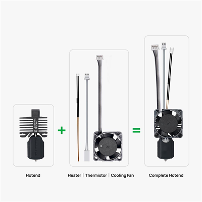 Bambu Lab X1 Serisi 0.4mm Hotend Seti-Sertleştirilmiş Çelik-FAH001