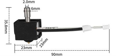 Creality Ender 3 V3 SE Standart Hotend Seti-24V 40W-260°C