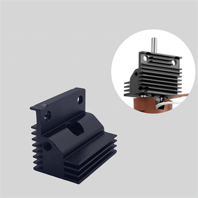 Creality K1C-K1-K1 Max Alüminyum Soğutucu Blok Heatsink-Unicorn Nozzle Uyumlu Yeni Versiyon-Siyah