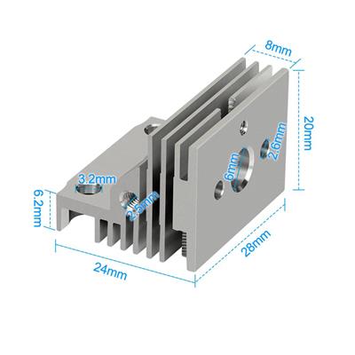 Creality K1C-K1-K1 Max Extruder Alüminyum Soğutucu Blok Heatsink-Unicorn Nozzle Uyumlu Yeni Versiyon