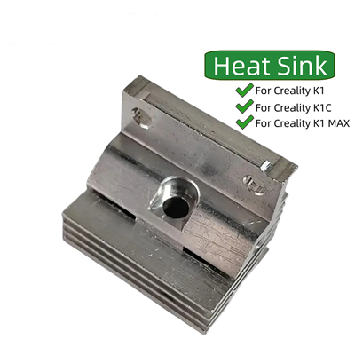 Creality K1C-K1-K1 Max Extruder Alüminyum Soğutucu Blok Heatsink-Unicorn Nozzle Uyumlu Yeni Versiyon
