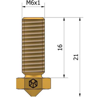 CSA 1.0mm Volcano Nozzle - Artillery Sidewinder X1/X2 Uyumlu
