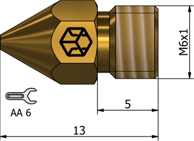 CSA MK8 - Ender 3 Nozzle 0.6mm