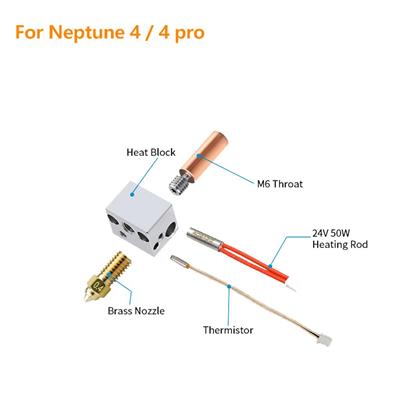 Elegoo Neptune 4 -4 Pro Hotend Seti(Bi Metal Barel)