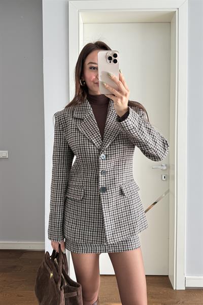BELDEN OTURTMALI EKOSE CEKET ETEK TAKIM