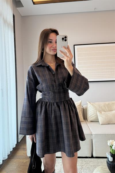 BELDEN OTURTMALI KLOŞ ELBİSE