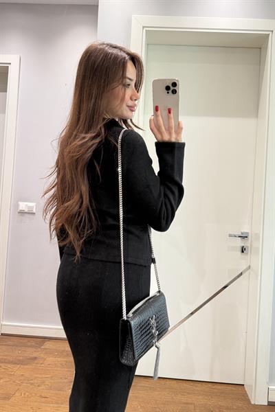 DÜĞMELİ TRİKO ETEK HIRKA TAKIM 