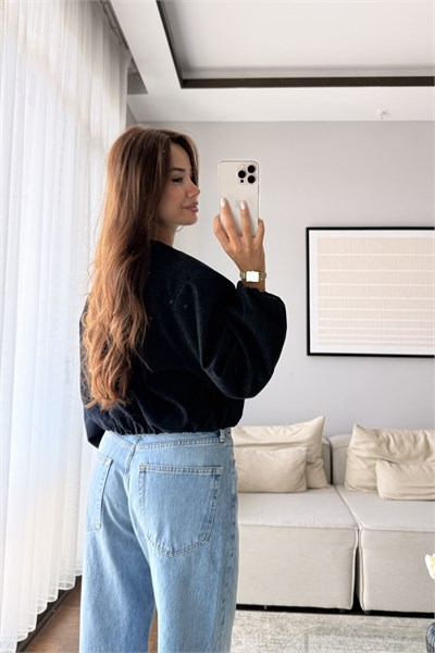 FERMUARLI BOMBER CEKET-LACİVERT