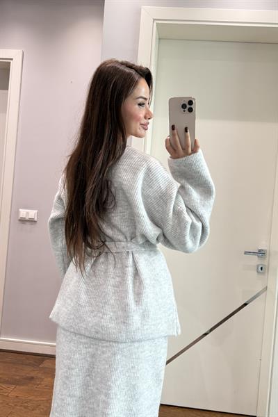 HIRKA KUŞAKLI TRİKO ETEK TAKIM