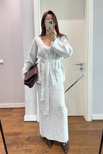 HIRKA KUŞAKLI TRİKO ETEK TAKIM