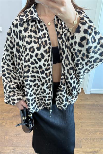 LEOPAR BOMBER SATEN CEKET