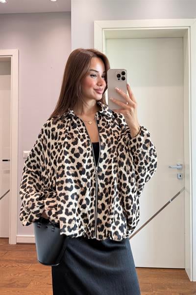 LEOPAR BOMBER SATEN CEKET