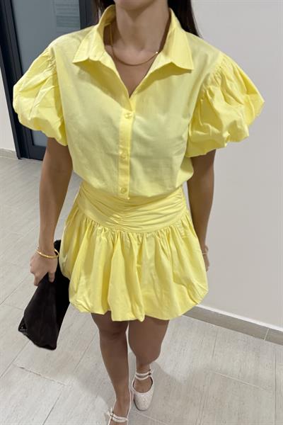 poplin srella takım sarı