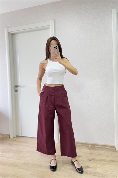 PREMİUM İSPANYOL PAÇA PANTOLON BORDO