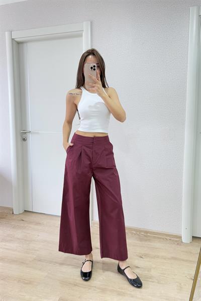 PREMİUM İSPANYOL PAÇA PANTOLON BORDO