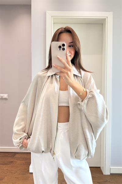TAŞ  SATEN BOMBER CEKET