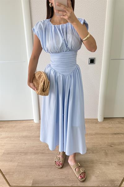 TASARIM BEBE MAVİSİ ELBİSE