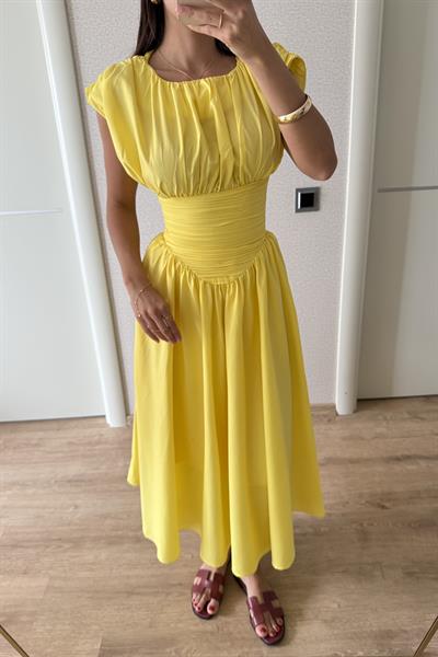 TASARIM SARI ELBİSE