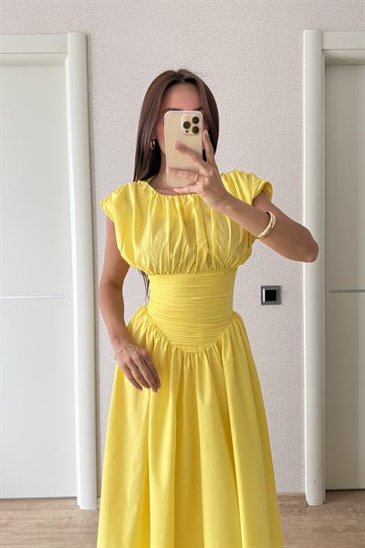 TASARIM SARI ELBİSE