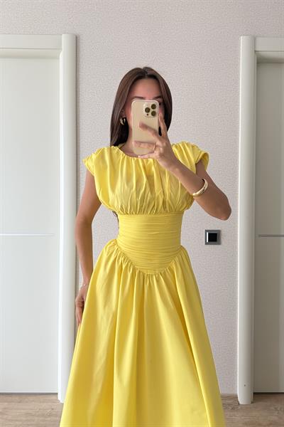 TASARIM SARI ELBİSE