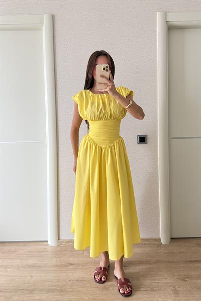TASARIM SARI ELBİSE