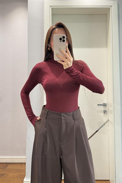 TRANSPARAN BALIKÇI YAKA-BORDO